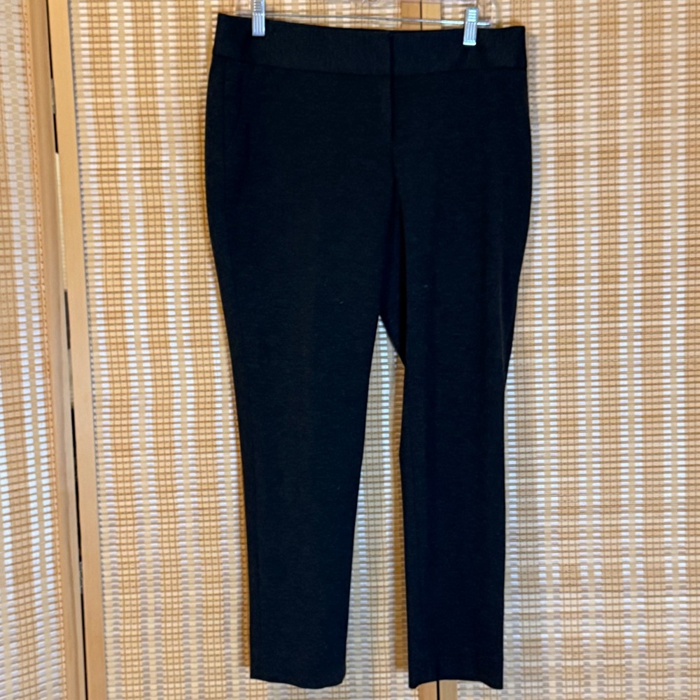 Vince Camuto Womens 10P Gray Heather Tapered Leg Stretch Dress Pants Petite